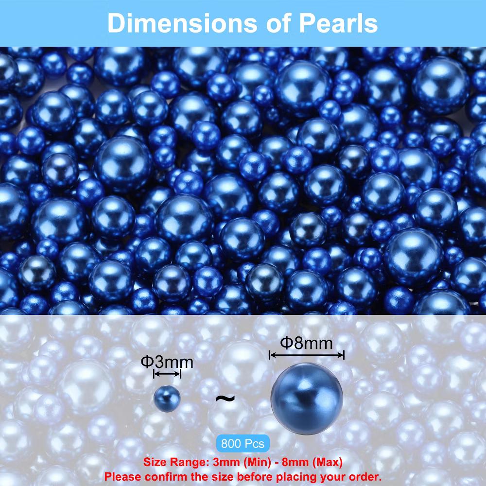 No Hole ABS Round Faux Pearl for Vase Fillers DIY Home Decoration 800 Pcs - Image 23