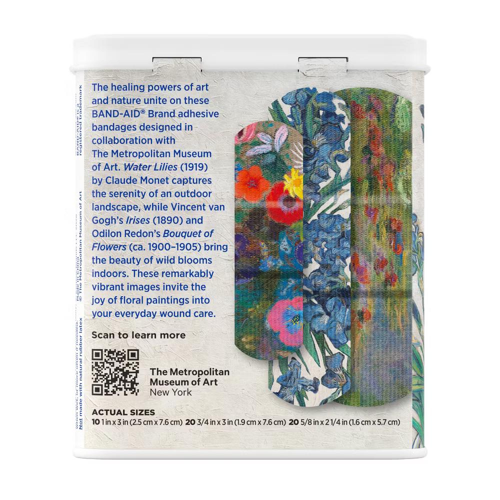 Brand Adhesive Flexible Fabric Bandages - Paintings by Monet, Redon & Van Gogh - Collectible Tin - Assorted - 50ct - Image 8