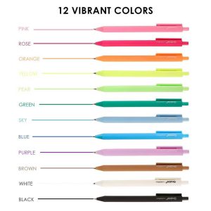 Grabie 12ct Retractable Colorflow Acrylic Gel Pens