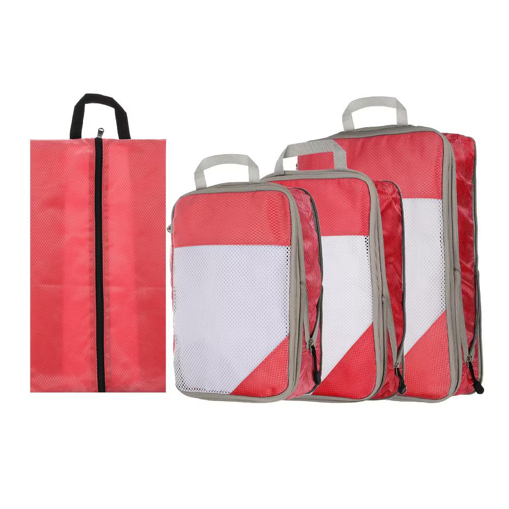Suitcases Compression Packing Cube Waterproof Travel Luggage Organizers Bag 3 Pcs - Image 12