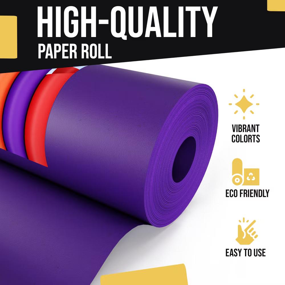 Exquisite Colored Kraft Paper Roll 17.5 In 110 Ft Kraft Wrapping Paper Craft Paper Shipping Paper Kraft Paper Roll Gift Wrap - Image 52
