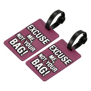 Adjustable Strap Backpack Travel ID Luggage Tags 2 Pcs