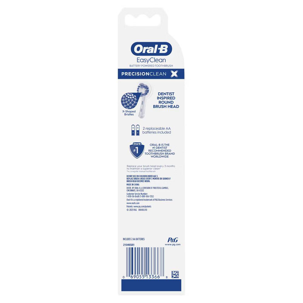 Easy Clean Battery Toothbrush with Brush Head with Battery - Image 14