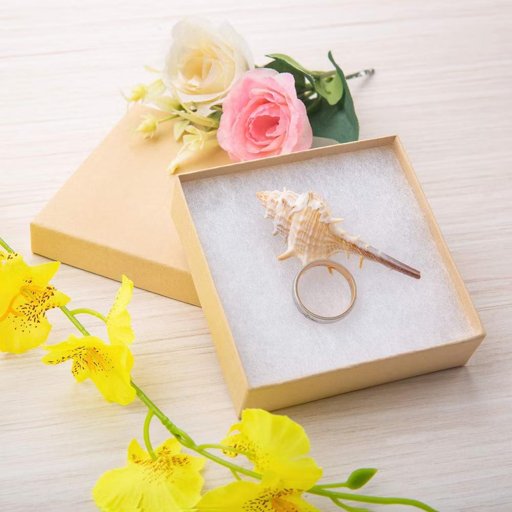 20 Pack 3.5x3.5x1 Inch Brown Cardboard Jewelry Gift Boxes with Cotton Fill for Earrings Necklaces Bracelets Coins Collectibles - Image 6