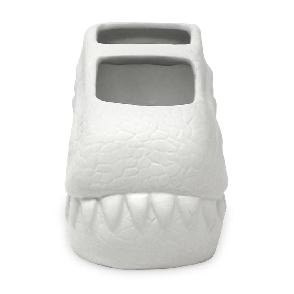 Isaac Jacobs Dinosaur Ceramic Cup, Toothbrush Holder - Multi-Purpose Organizer for Toiletries, Bathroom, Kitchen, and Crafts - Image 3