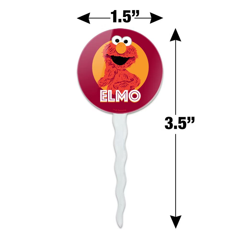 Elmo Scribble Cupcake Picks Toppers Decoration Set of 6 - Image 2
