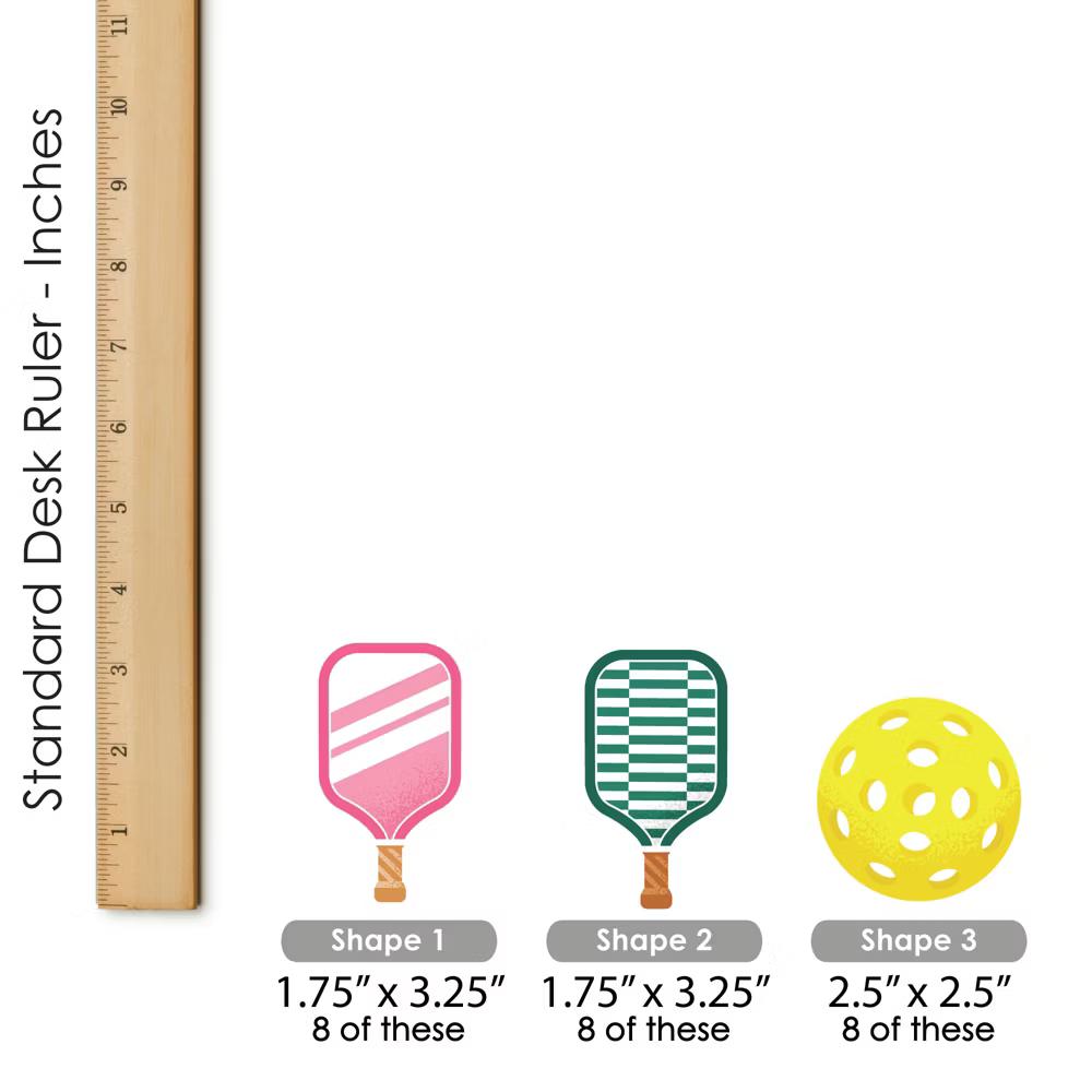 Pink Pickleball - Dessert Cupcake Toppers - Country Club Party Clear Treat Picks - Set of 24 - Image 6