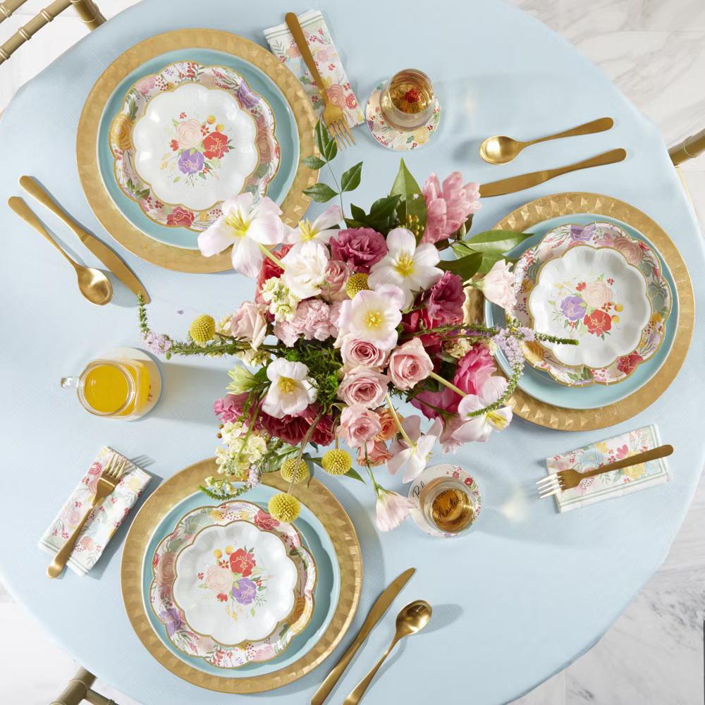 Garden Blooms 62 Piece Party Tableware Set (16 guests) | 00260NA-KIT - Image 3