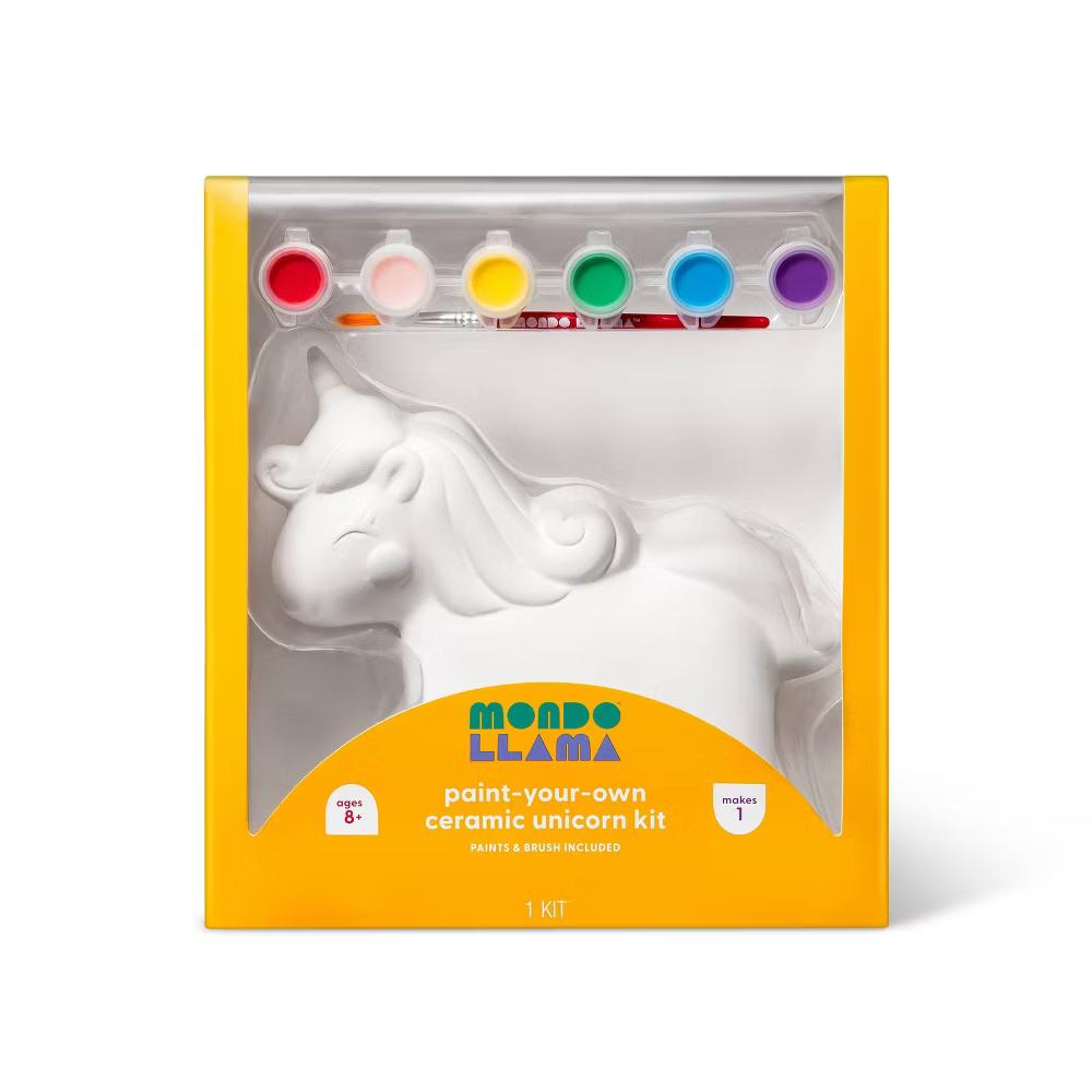 Paint-Your-Own Ceramic Unicorn Kit - Painting Kit with Brush & Paint, Ceramic Animal Craft for Ages 8 - Image 4