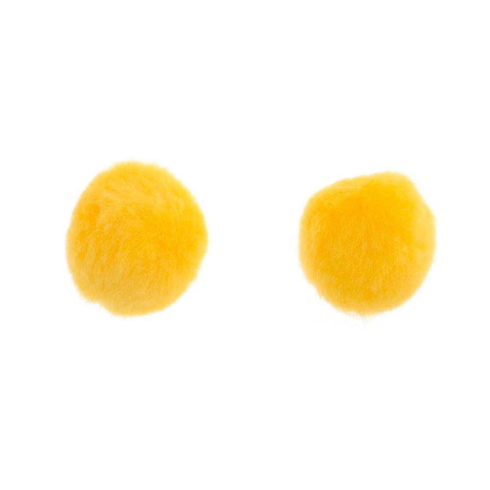 2in Yellow Pom Poms for Crafts DIY Art Creative, 50pcs - Image 4