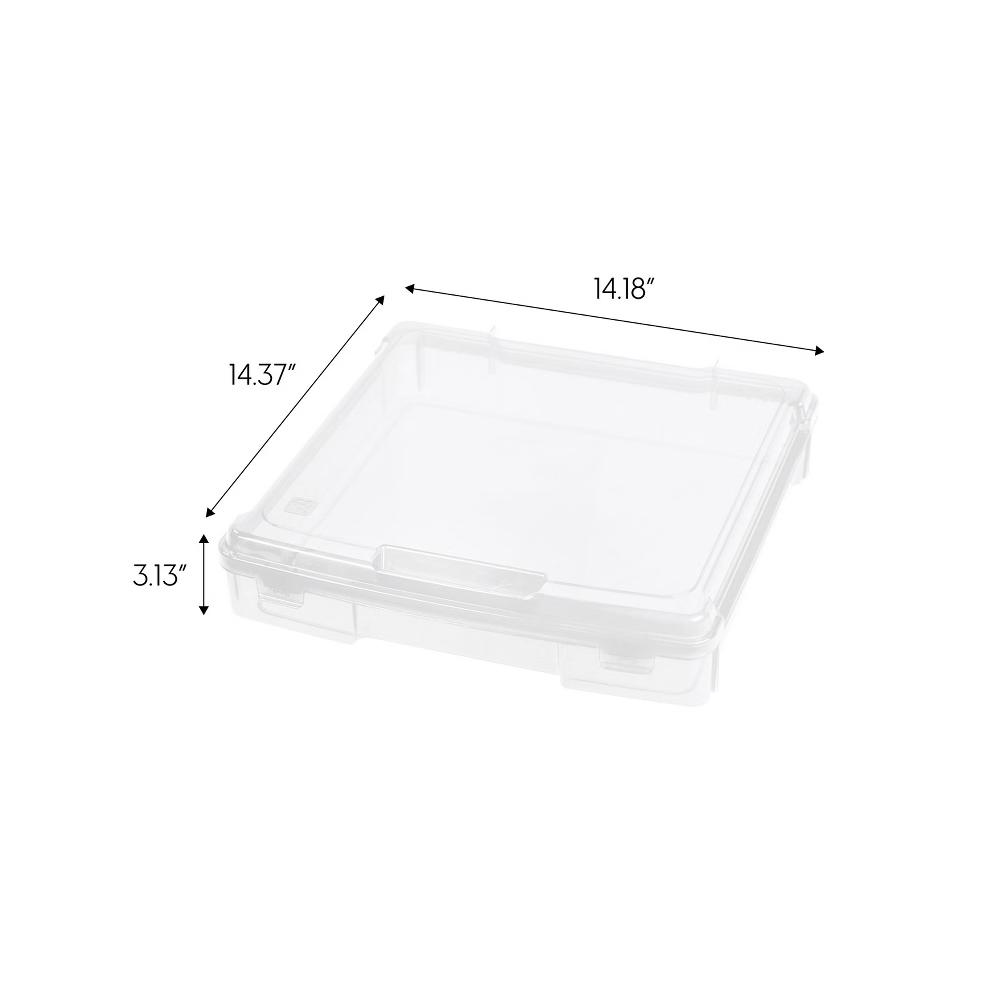 USA Paper Thick Portable Plastic Scrapbook Storage Snap Tight Cases - Image 12