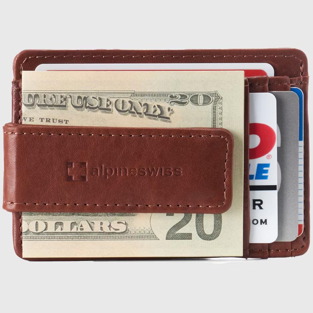 Alpine Swiss Harper Mens RFID Slim Money Clip Front Pocket Wallet Minimalist Leather ID Card Holder - Image 63