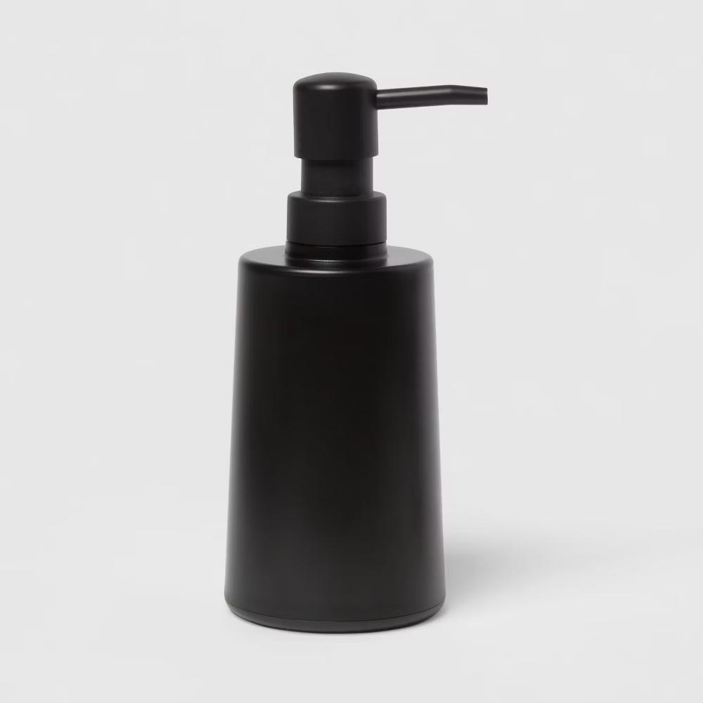 Bath Coordinates Bundle Black - Plastic Hand Washable, Includes Wastebasket & Soap Dispenser - Image 3