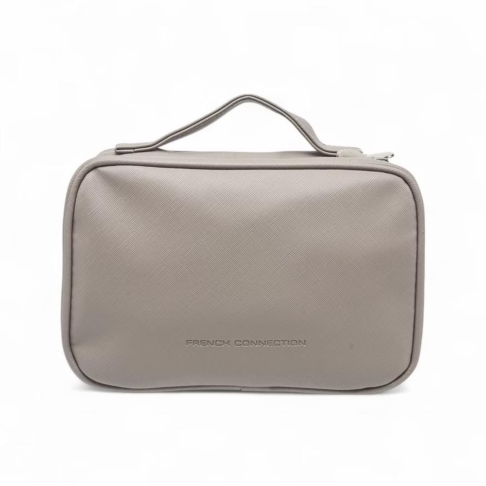 French Connection Travel Organizer Pouch – Luxe Double-Zip Toiletry & Tech Case with Handle - Image 7