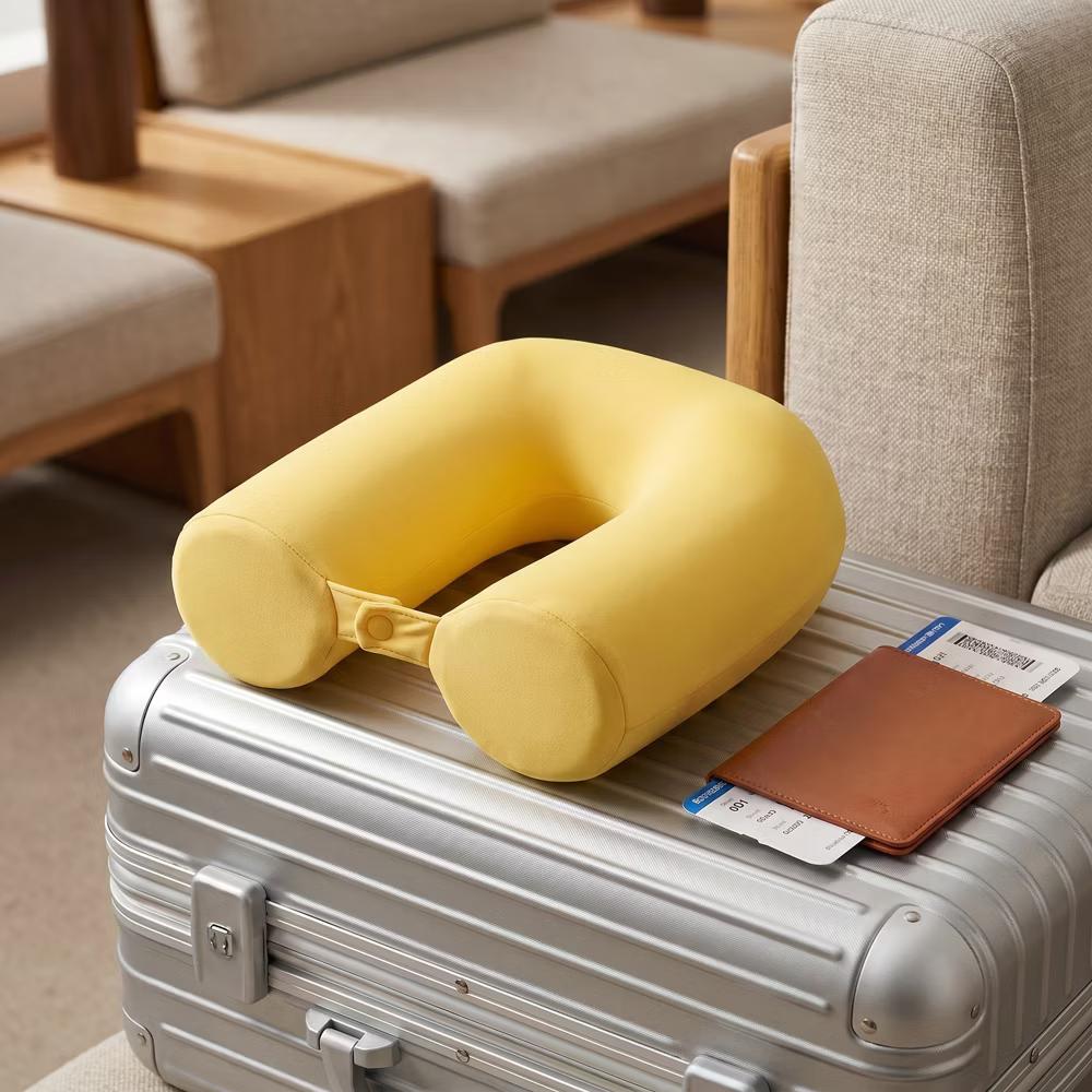 U‑Shaped Memory Foam Nap Pillow with Snap Closure for Desk and Travel Use 1Pc - Image 27