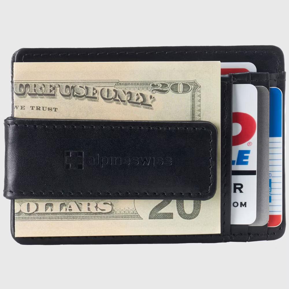 Alpine Swiss Harper Mens RFID Slim Money Clip Front Pocket Wallet Minimalist Leather ID Card Holder - Image 57