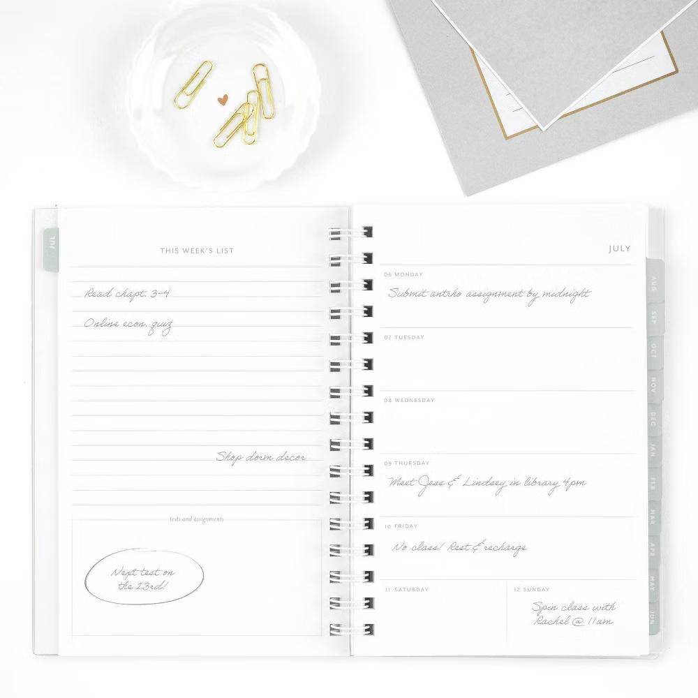 Essentials 5.5"x8.5" 2026-2027 Weekly/Monthly Small Student Planner Mint Green - Image 10