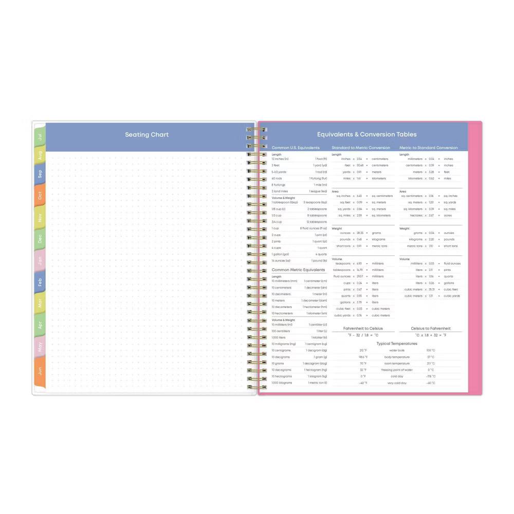 Blue Sky 8.5"x11" 2026-2027 Weekly/Monthly Teacher Planner Frosted with Notebook and Pouch Beautiful Minds - Image 10