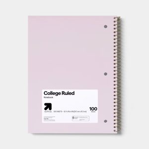 College Rule Delicate Flower Gold Foil 7.5"x10.5" Spiral Paper Notebook Gold