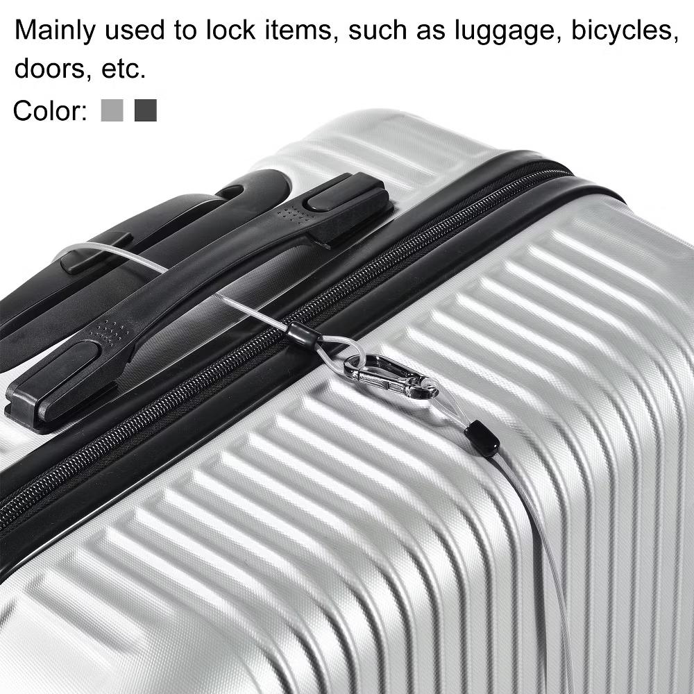 Security Steel Cable Coated Luggage Lock Wire Rope with Double Loop - Image 5