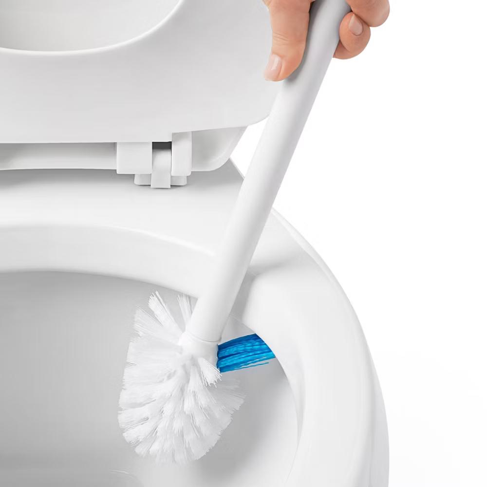 Toilet Brush with Rim Cleaner and Canister: Durable Plastic, Bathroom Cleaning Accessory - Image 6