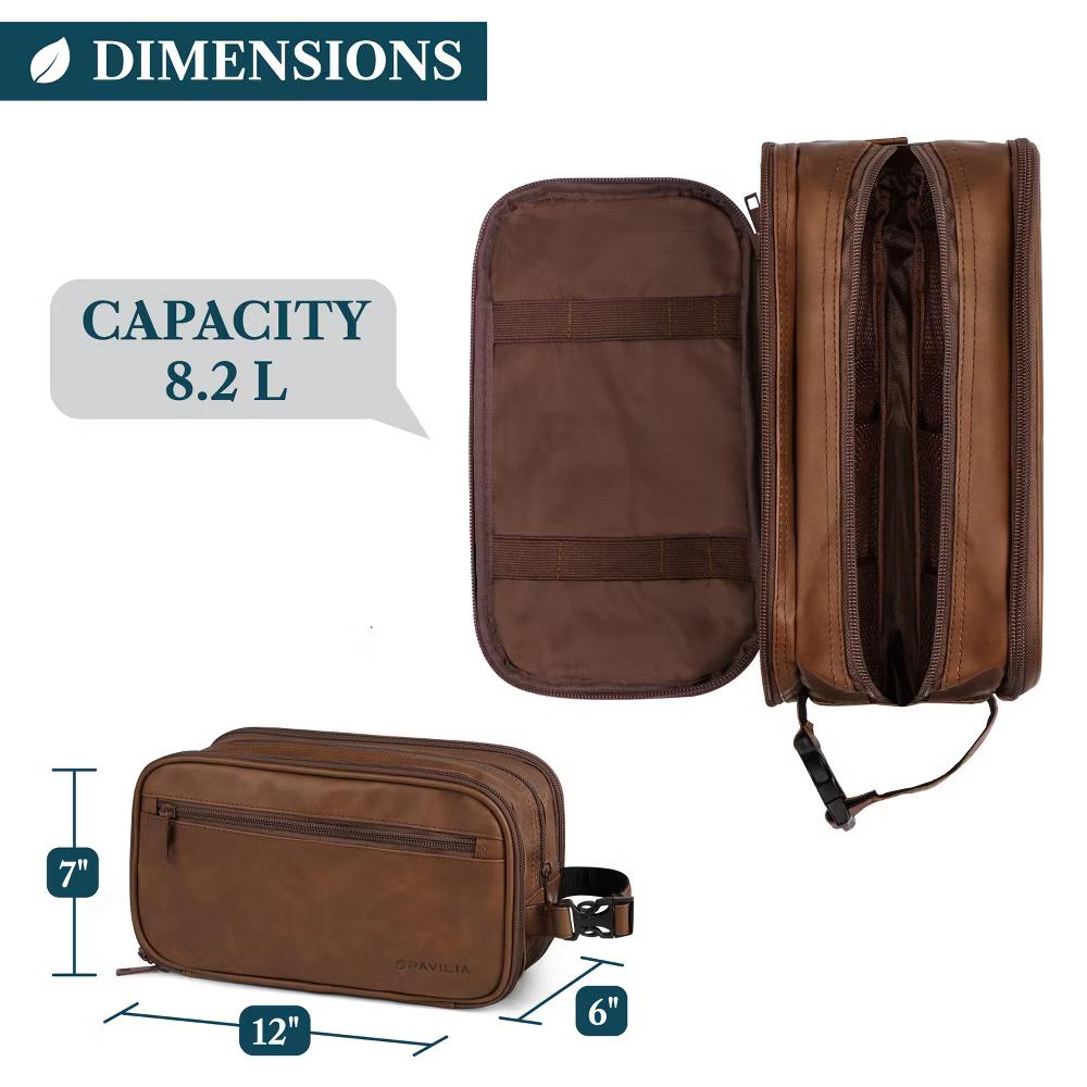 Toiletry Bag for Men, Travel Pouch Essentials Shaving Dopp Kit, Water Resistant Organizer Case Accessories - Image 22
