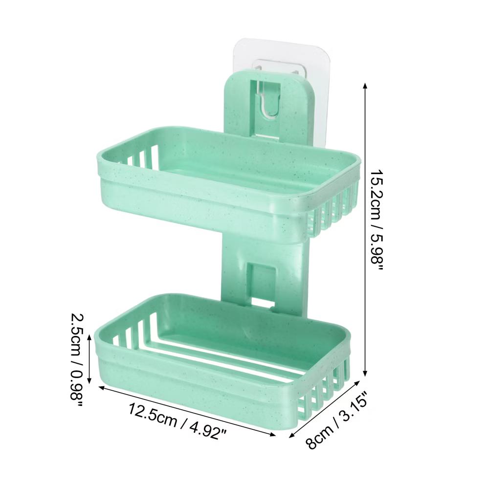 Plastic Soap Dish Keep Soap Dry Soap Cleaning Storage Drill Free Soap Holder for Home Bathroom Kitchen 1 Pc - Image 16