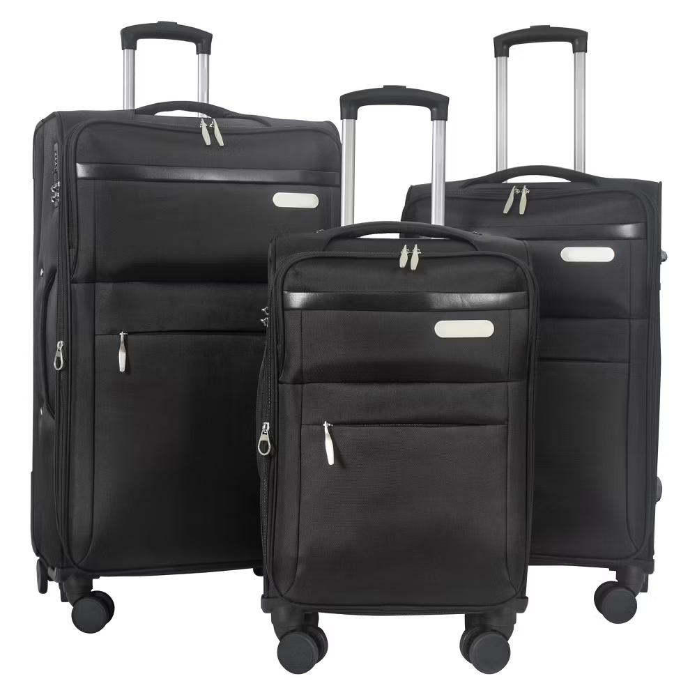 3-Piece Softside Luggage Set with Built-in Lock, Expandable Lightweight Suitcases with Spinner Wheels (20/24/28 Inch) - Image 6