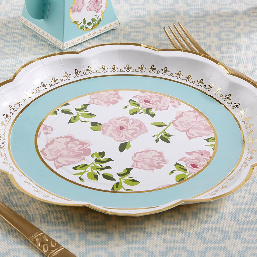 Tea Time Whimsy 9 in. Premium Paper Plates (Set of 32) - Image 5