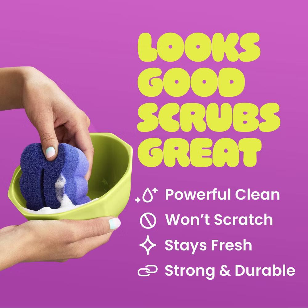 Brite by Scrub & Wipe Dish Sponge with Drain Dry Stand: Foam Material, Cleaning Tools and Accessories - Image 9