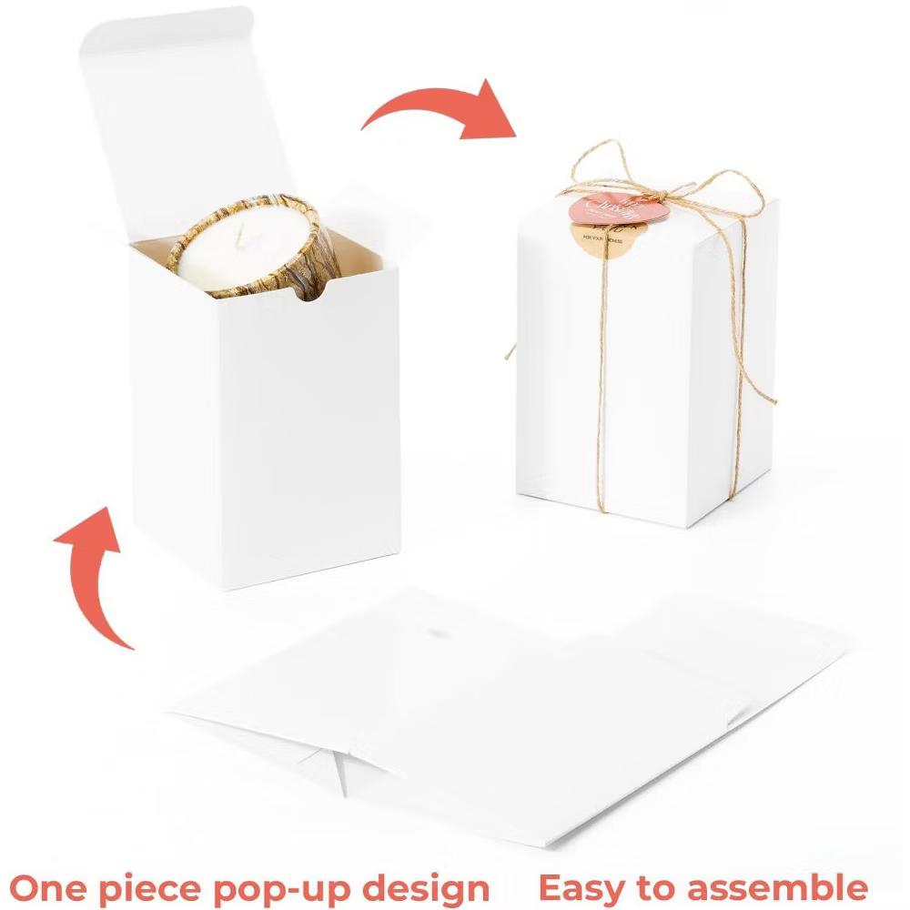 30 Pack White Gift Boxes 4x4x6 Inches for Candles Ornaments Mugs Glasses Jars Ideal for Gifts Storage and Organization - Image 5