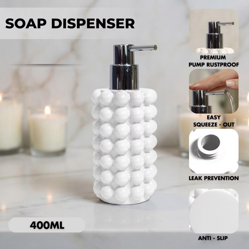 Better Trends Nova Bathroom Accessories 100% Resin Impeccably Crafted Soap Dispenser with Rust-Proof Pump for Bathroom & Kitchen Countertops - Image 36