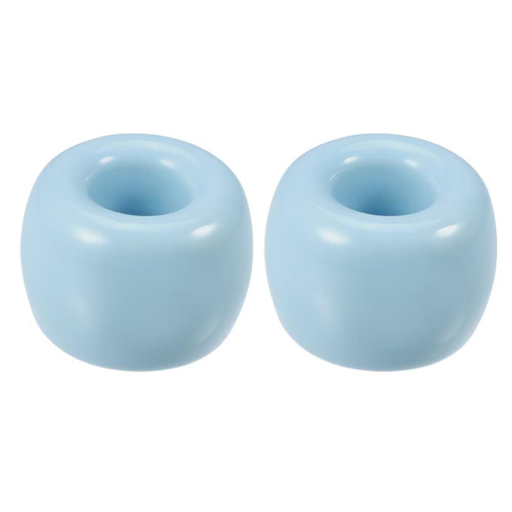 Bathroom Round Mini Ceramic Toothbrush Holder 1.65"x1.18" 2Pcs - Image 12