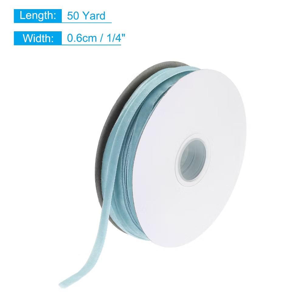 Soft Single Face Spool Silky Velvet Ribbon for Bouquets DIY Party - Image 7