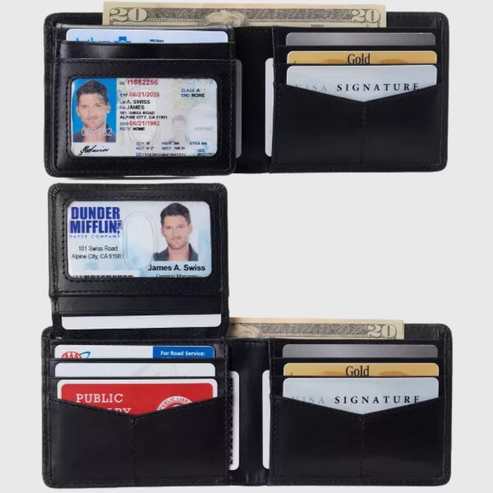 Alpine Swiss Connor Executive Bifold Wallet | Business Passcase for Men | Premium Leather | Dual ID Windows | RFID Blocking | Gift Box Included - Image 10