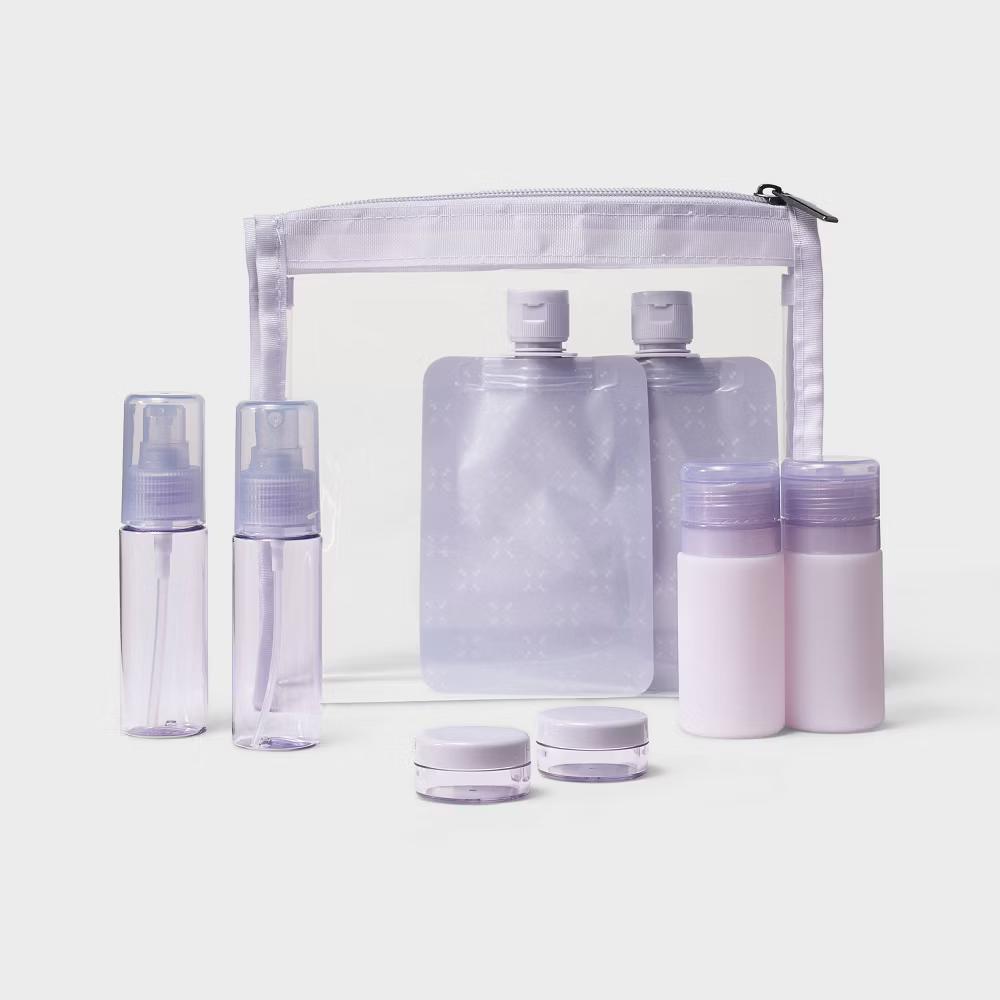 8pc Travel Toiletry Set Thistle - ️: Portable Beauty Tool Set - Image 3