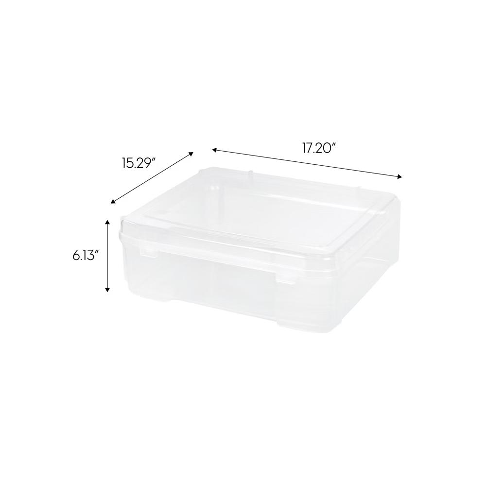 USA Paper Thick Portable Plastic Scrapbook Storage Snap Tight Cases - Image 22