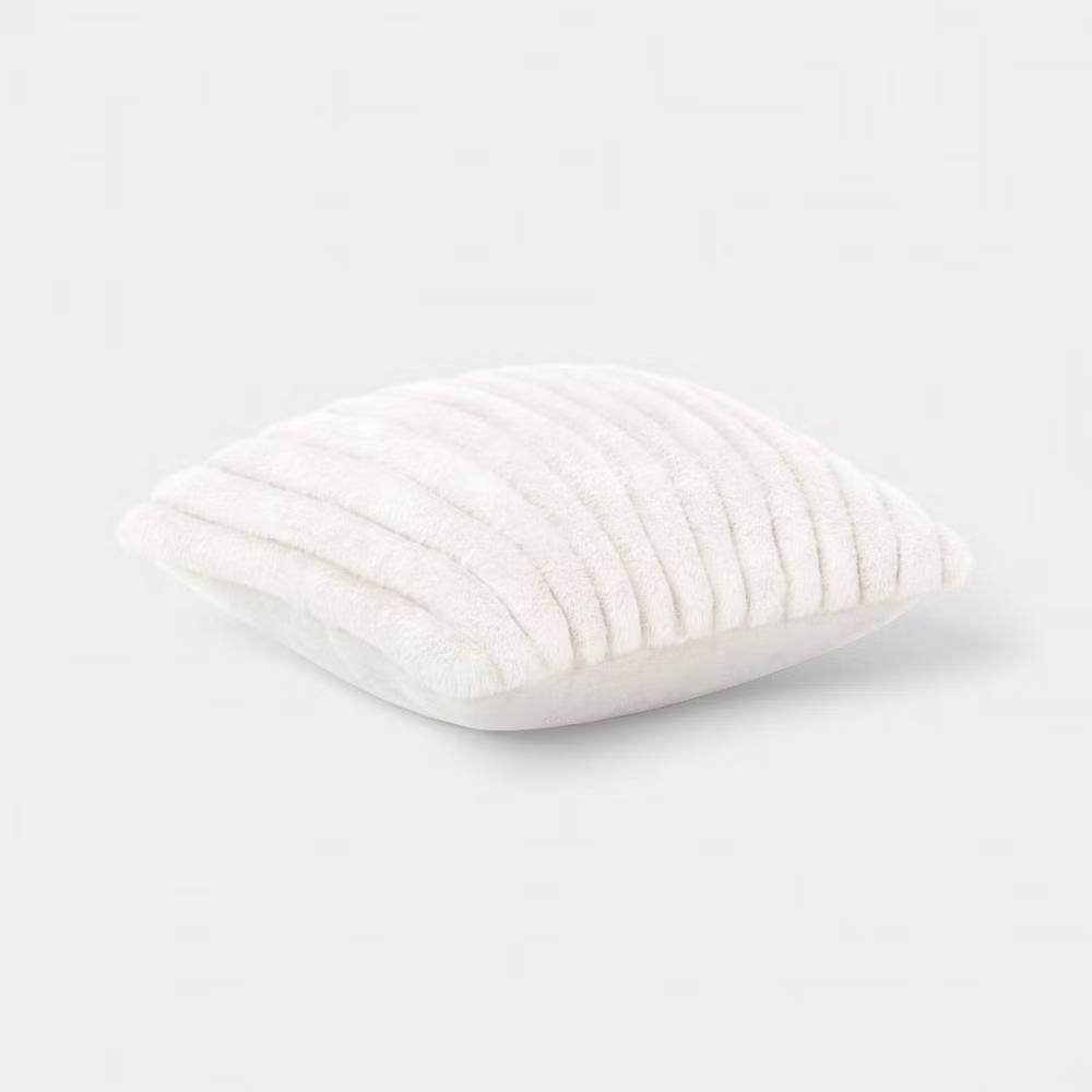 2pk Ribbed Faux Fur Toss Pillows - Image 12