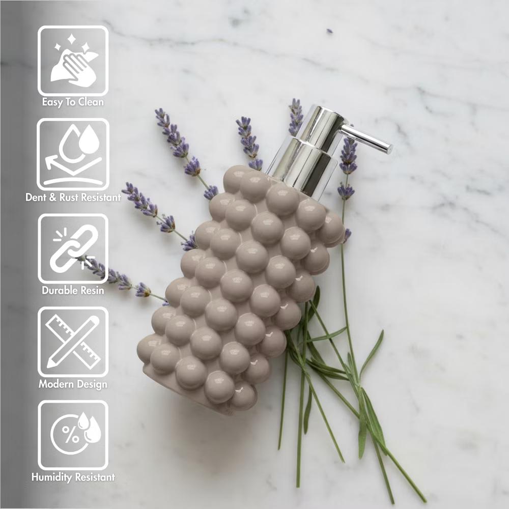 Better Trends Nova Bathroom Accessories 100% Resin Impeccably Crafted Soap Dispenser with Rust-Proof Pump for Bathroom & Kitchen Countertops - Image 6