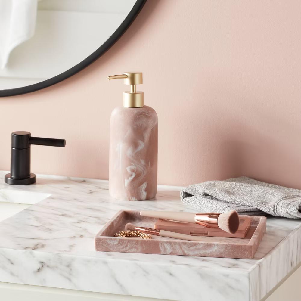 Pink Quartz Resin Tray - Image 3