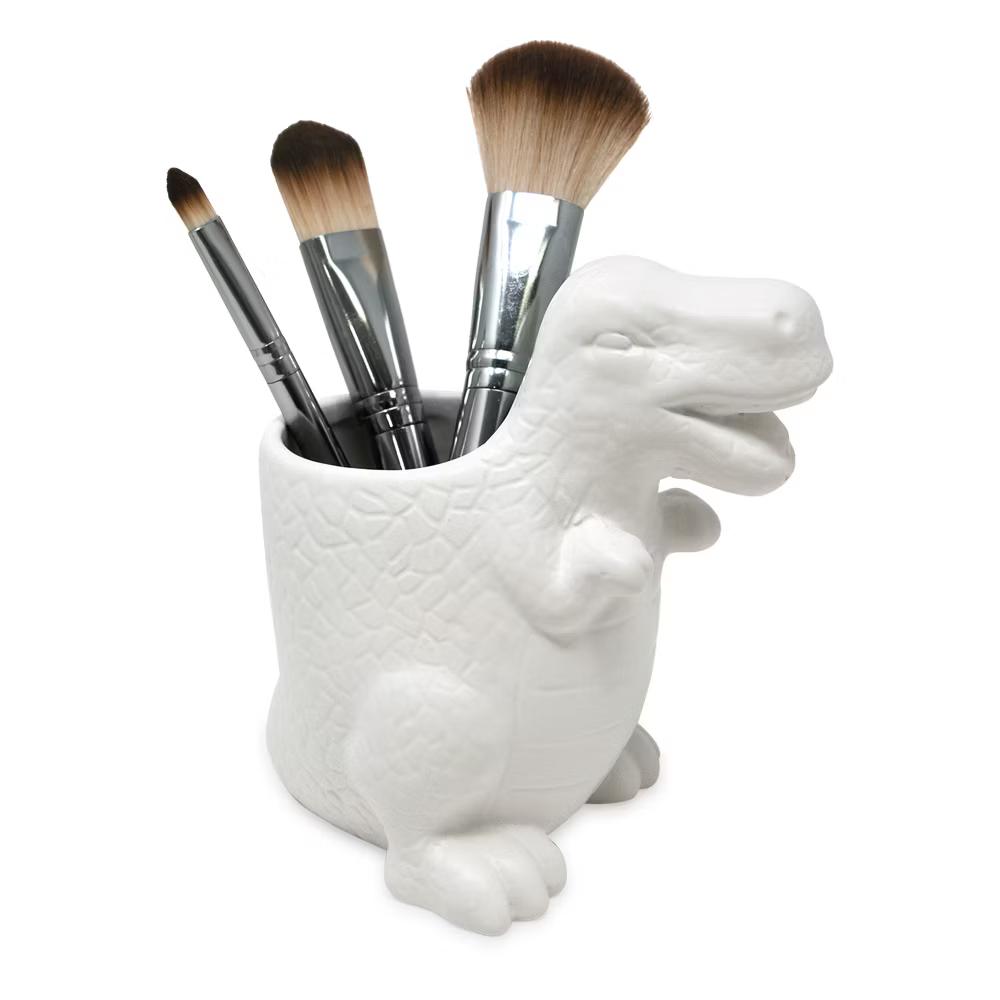 Isaac Jacobs Dinosaur Ceramic Cup, Toothbrush Holder - Multi-Purpose Organizer for Toiletries, Bathroom, Kitchen, and Crafts - Image 21