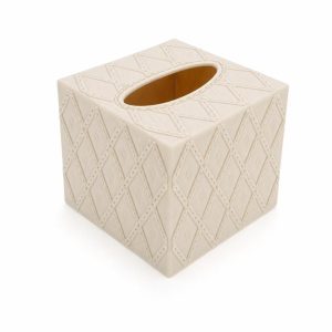 Argyle Pattern Tissue Box Cover 1 Pc