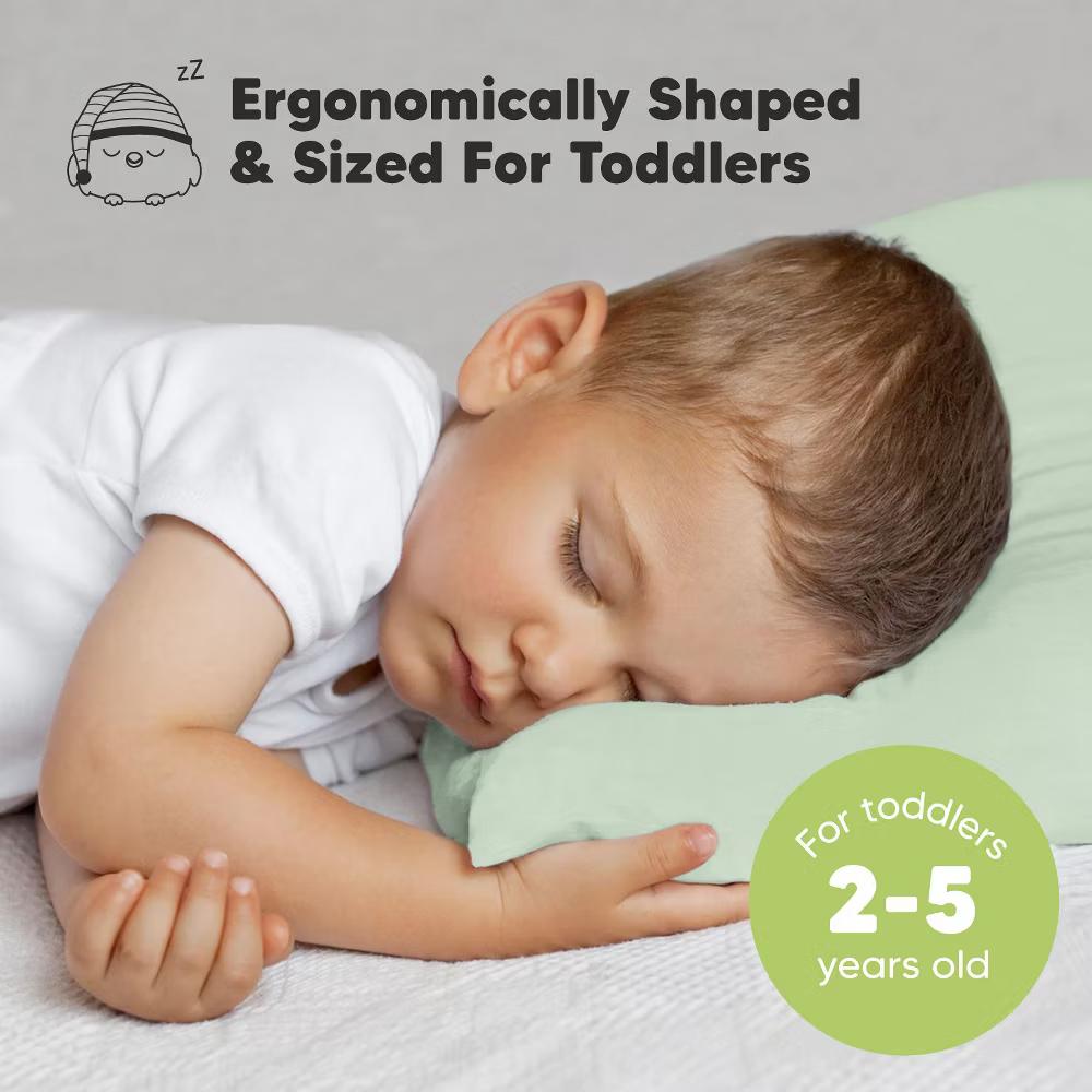 Jumbo Toddler Pillow with Pillowcase, 14X20 Soft Organic Toddler Pillows for Sleeping, Kids Travel Pillow - Image 47