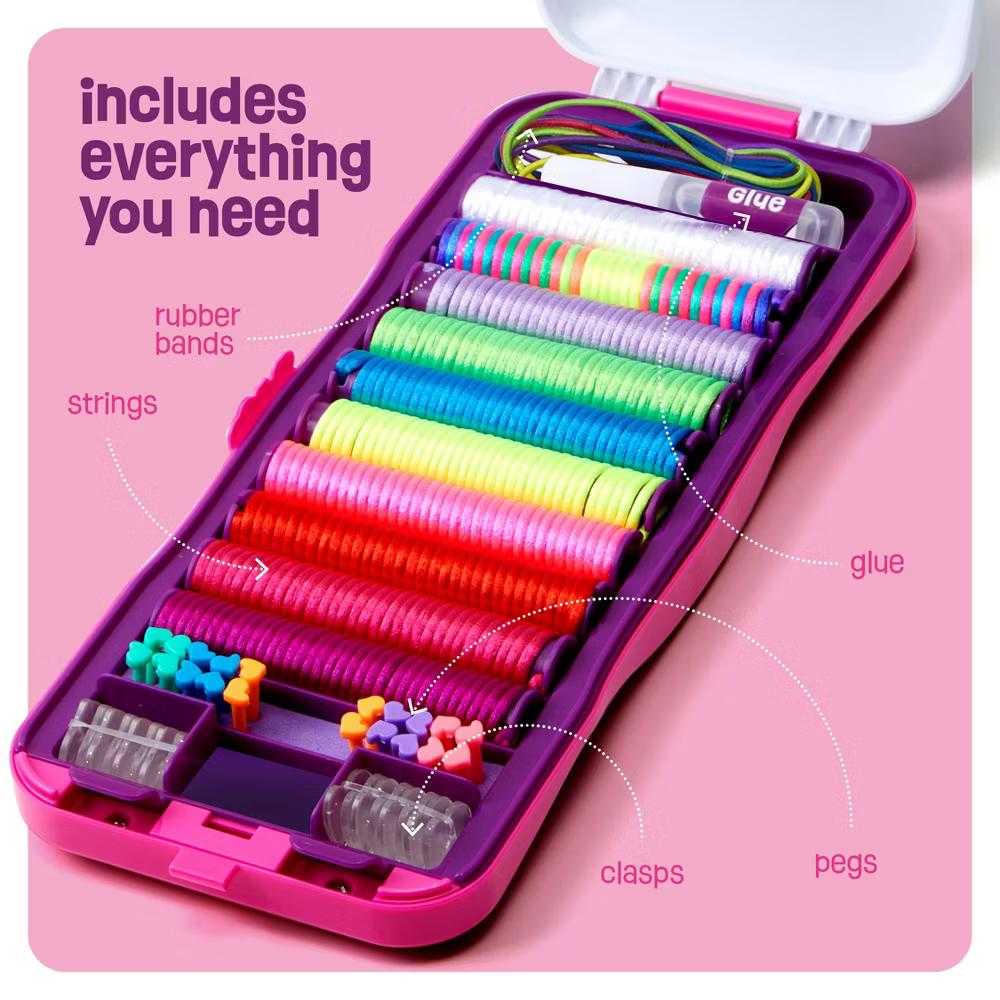 Pretty Me Friendship Bracelet Making Kit - Complete Craft Kit for Kids - Includes String, Beads, and Tools, Birthday Gifts for Girls - Image 5