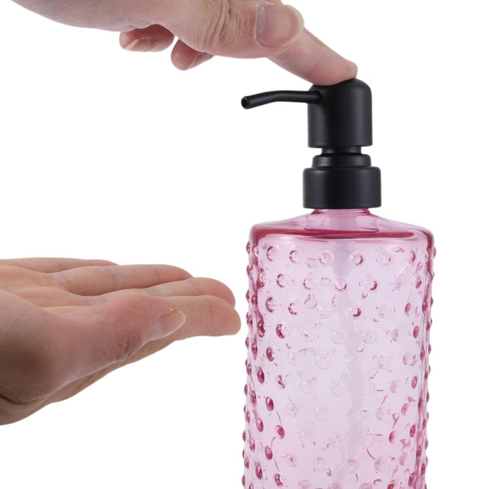 Elegant Polka Dot Pattern Soap Pump Dispenser for Bathroom 16.9oz 1 Pc - Image 53
