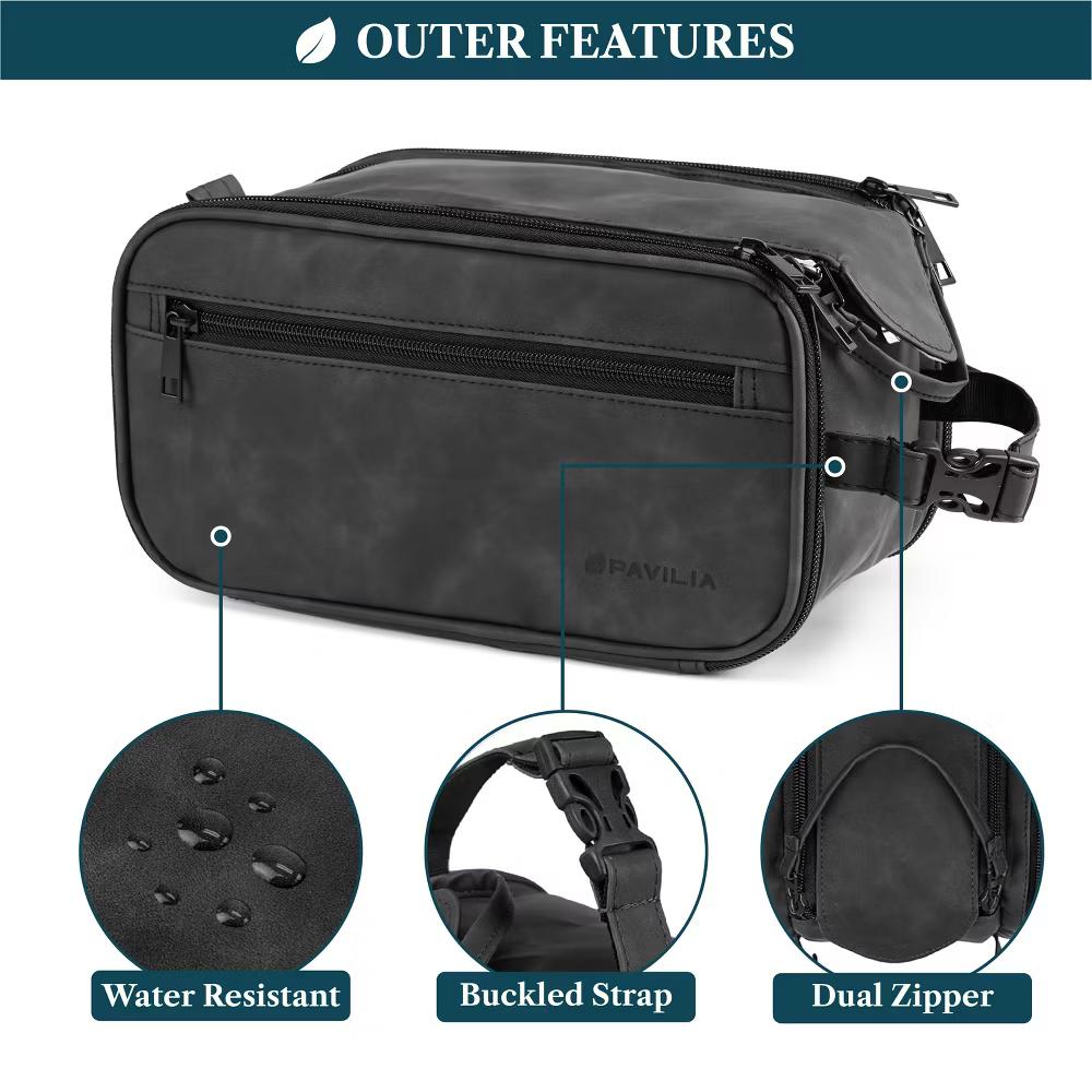 Toiletry Bag Women Men, Travel Toiletries Organizer Case, Essentials Shaving Dopp Kit, Cosmetic Make Up Accessories - Image 5