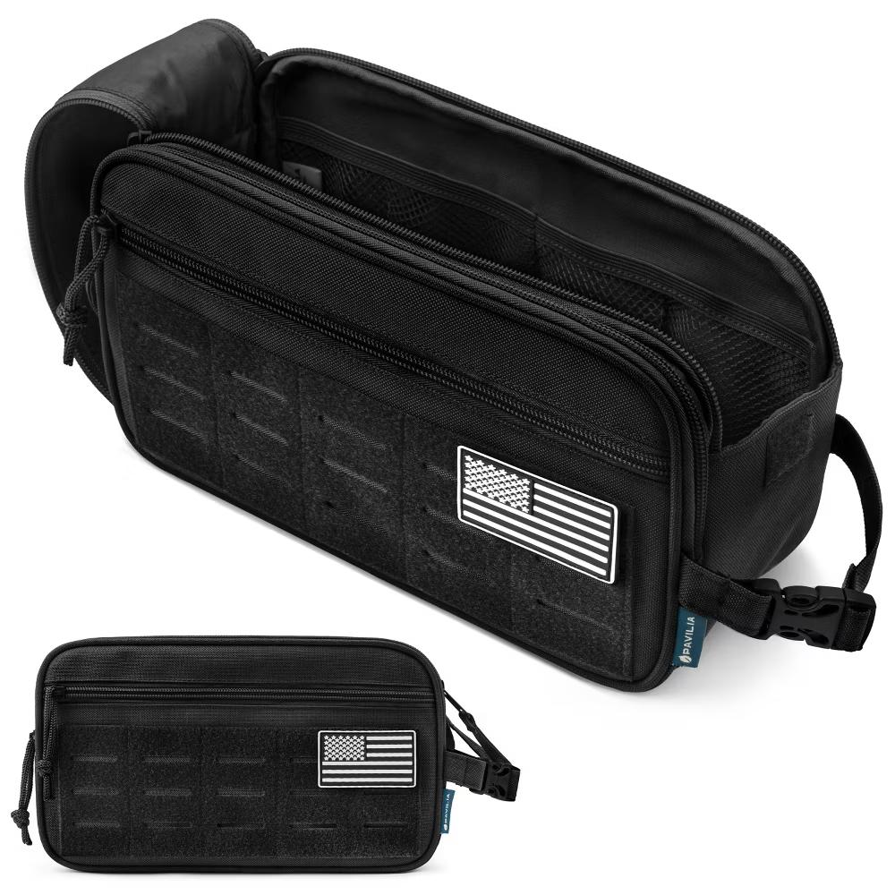 Tactical Toiletry Bag for Men, Hygiene Travel Bag, Military Dopp Kit, Water Resistant Molle Pouch, Shaving Grooming Organizer Case - Image 11