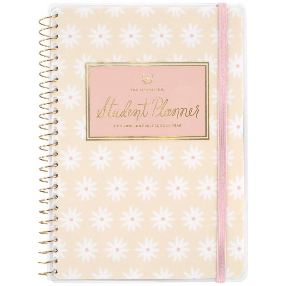 Emily Ley for At-A-Glance 5.375"x8.5" 2026-2027 Weekly/Monthly Small Student Planner Cream Floral - Image 12