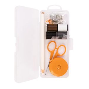 Sewing Survival Kit: Travel Size with Tape Measure, Needles, Thread & Scissors, 62 Pieces