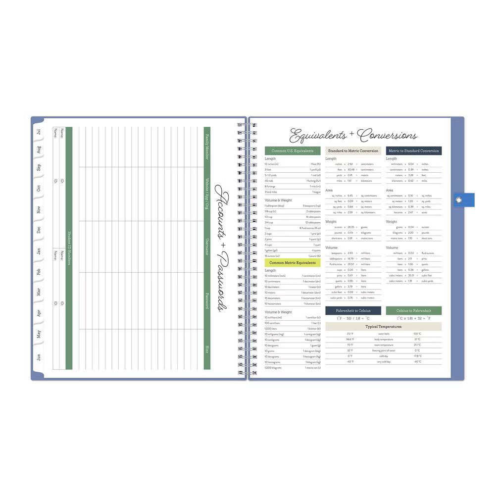 Blue Sky Your Year Parent Weekly/Monthly Planner Wirebound 8.5"x11" Blue Plans - Image 9